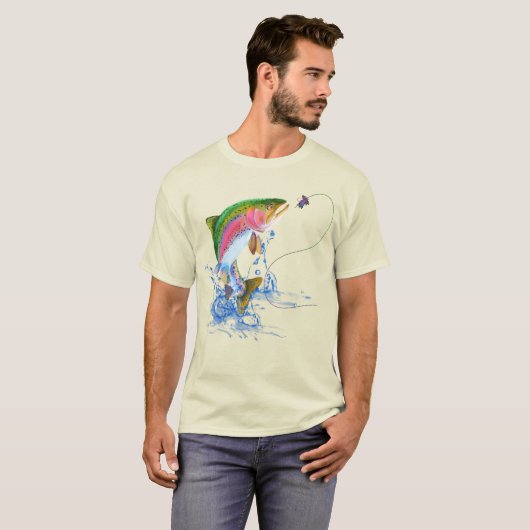 T-shirt Rainbow Trout Fly (Devant entier)
