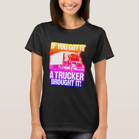 T-shirt Rainbow Trucker l'a apporté (Devant)