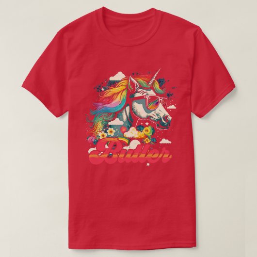 T-shirt Rainbow Unicorn Butler (Design devant)