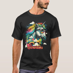 T-shirt Rainbow Unicorn Courier