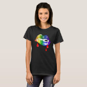 T-shirt Rainbow Vampire Lips Biting LGBT Pride (Devant entier)