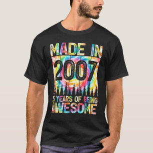 T-shirt Rainbow Vintage 2007 15 ans d'être génial 15t