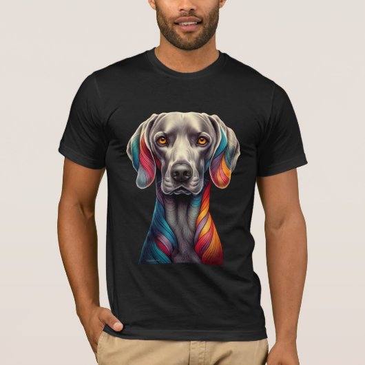 T-shirt Rainbow Weimaraner (Devant)