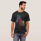 T-shirt Rainbow Zebra Head African Rainbow Zebra (Devant entier)