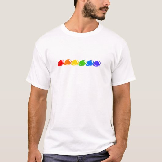 T-shirt Rainbowbeans (rangée) (Devant)