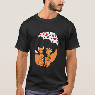 T-shirt "Rainy Day Romance" "Sous le coeur rempli