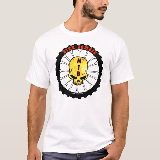 T-SHIRT RAIS D'OS DE ZOMBI DE VÉLO (Devant)
