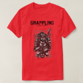 T-shirt Raisin Samurai Wolf, Spear, JiuJitsu, MIXED MARTIA (Design devant)
