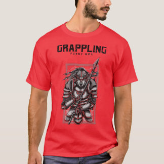 T-shirt Raisin Samurai Wolf, Spear, JiuJitsu, MIXED MARTIA