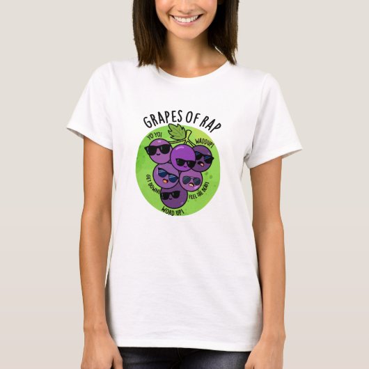 T-shirt Raisins De Rap Funny Fruit Pun (Devant)