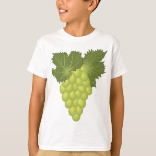 T-shirt Raisins de Vigne Feuilles de Vigne Fruits Frais