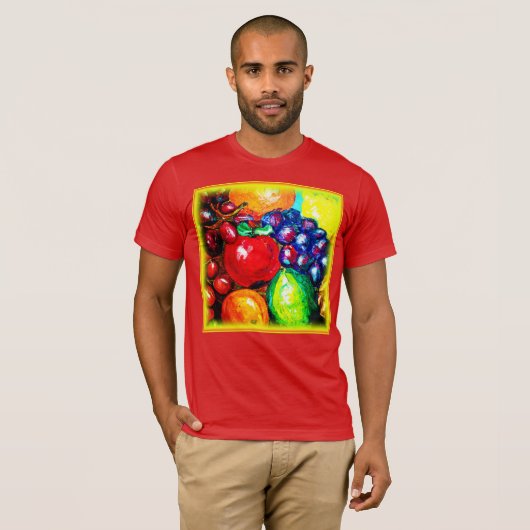 T-shirt Raisins, Lime, Orange, Fruits de pomme. Commandez (Devant entier)