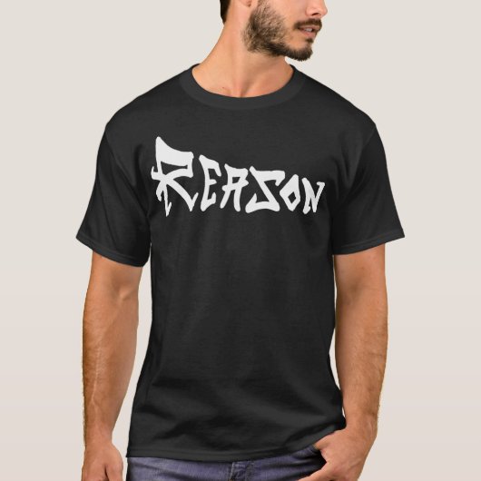 T-shirt Raison (texte blanc) (Devant)