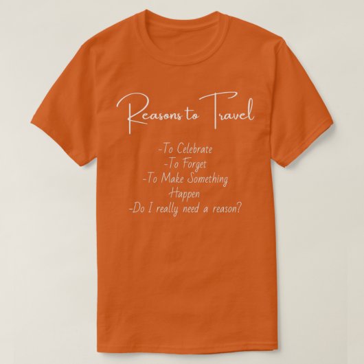 T-shirt Raisons de voyager (Design devant)