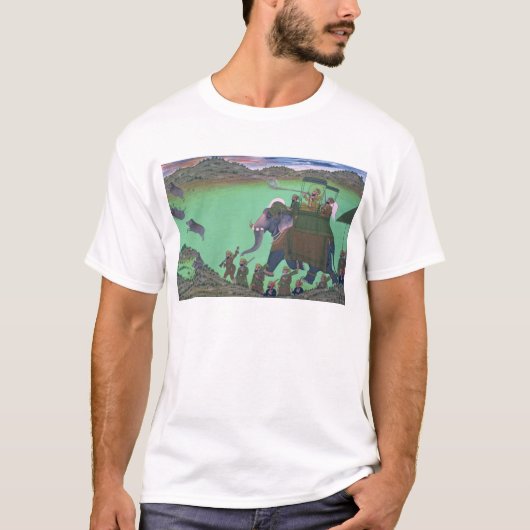T-shirt Rajah Sarup Singh d'Udaipur, sur une chasse à (Devant)