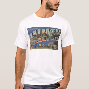 T-shirt Raleigh, la Caroline du Nord - grandes scènes 2 d