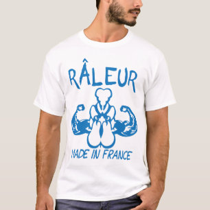T-shirt raleur citation made in france coq embleme