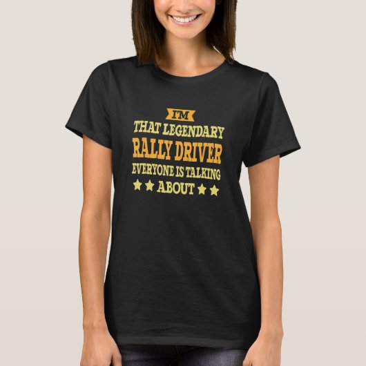 T-shirt Rally Driver Job Title Employé Drôle Travailleur R (Devant)