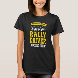 T-shirt Rally Driver Job Title Employé Drôle Travailleur R