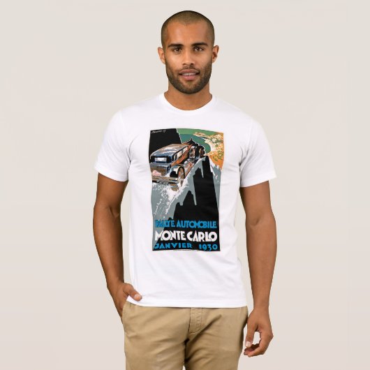 T-shirt Rallye Automobile Monte Carlo (Devant entier)