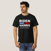 T-shirt Rallye noir de la campagne Joe Biden Kamala Harris (Devant entier)