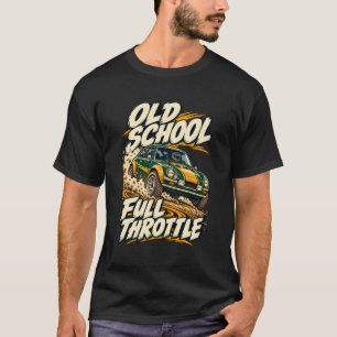 T-shirt Rallye Vintage à Plein Gaz Ancienne École