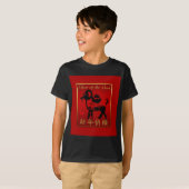 T-shirt Ram Sheep Chèvre Année Chinoise Salutation Enfants (Devant entier)