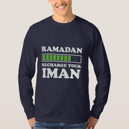 T-shirt Ramadan Recharge Your Iman Battery (Devant)