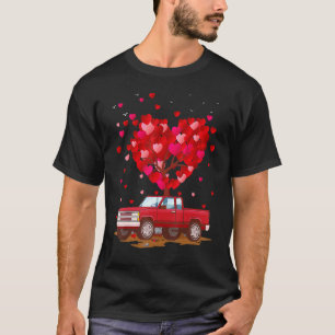 T-shirt Ramassage Coeurs Camion Forme Valentines Jour Char