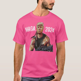 T-shirt Rambo Trump 2024 Maga