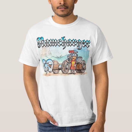 T-shirt Ramcharger - bande dessinée médiévale de siège (Devant)