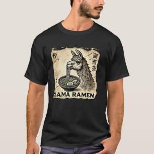 T-shirt Rame de Lama Amateur de Nouilles Art des Cavernes
