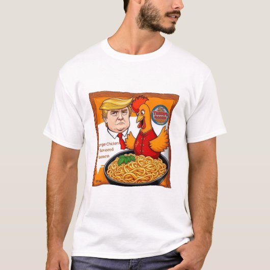 T-shirt Ramen au poulet orange de Trump (Devant)