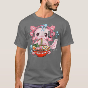 T-shirt Ramen Axolotl Kawaii Anime Cadeau alimentaire japo