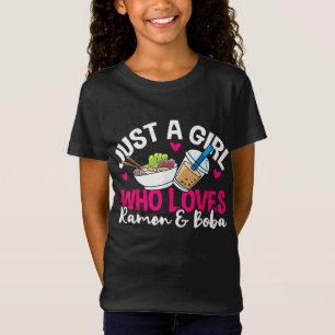 T-Shirt Ramen Boba Bubble Tea Kawaii Anime Girl