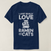 T-shirt Ramen Cat Bowl Chicken Noodle Soup Japanese (Design devant)