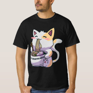 T-shirt Ramen Cat Kawaii Anime cadeau japonais