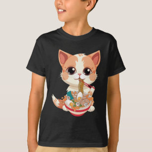 T-shirt Ramen Cat Kawaii Anime Cat Ramen Lover Kawaii