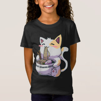T-Shirt Ramen Cat Kawaii Anime Tee Japonais