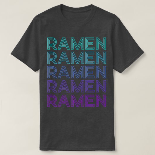 T-shirt Ramen Cat Retro 1518 (Design devant)