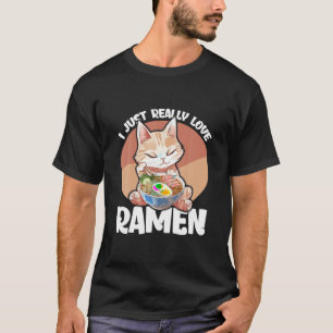 T-shirt Ramen Chat Anime Kawaii Vêtements Otaku Vêtements 