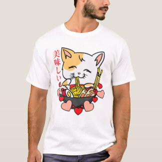 T-shirt Ramen - Chat Anime - Manga Culture Japonaise Art B
