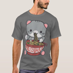 T-shirt Ramen Chat japonais Kawaii Anime Lover
