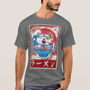 T-shirt Ramen Chat Shirt Kawaii Anime Japonais Cadeau Alim