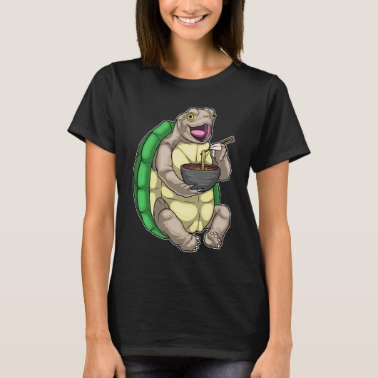 T-shirt Ramen de bol de tortue (Devant)