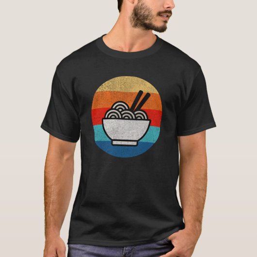 T-shirt Ramen de style rétro (Devant)