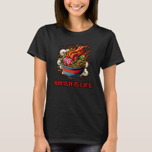 T-shirt Ramen Épicé Art de Rue des Nouilles Japonaises