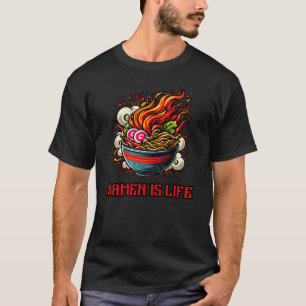 T-shirt Ramen Épicé Art de Rue des Nouilles Japonaises