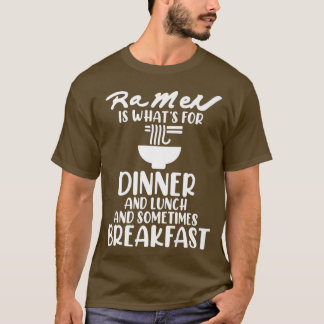 T-shirt Ramen Est Pour Le Dîner Anime Kawaii Ramen Noodles