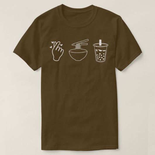 T-shirt Ramen Et Bubble Boba Tea (Design devant)